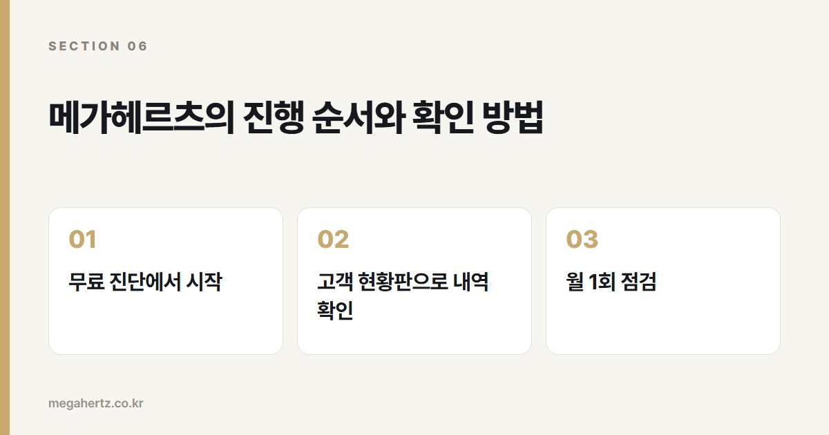 메가헤르츠의 진행 순서와 확인 방법