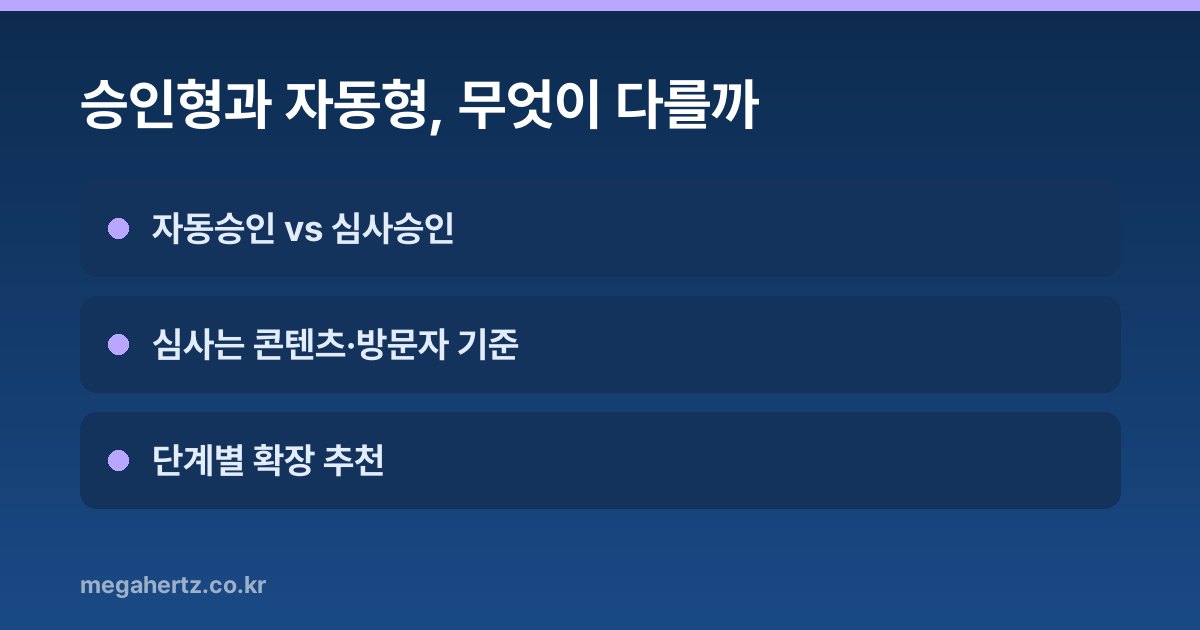 승인형과 자동형, 무엇이 다를까