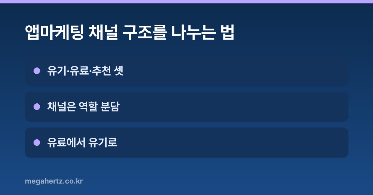 앱마케팅 채널 구조를 나누는 법
