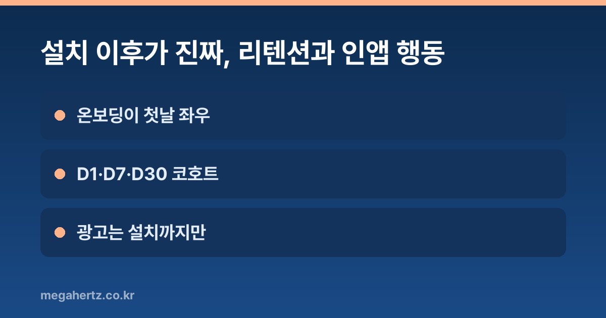 설치 이후가 진짜, 리텐션과 인앱 행동