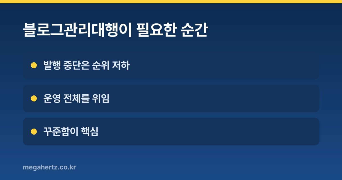 블로그관리대행이 필요한 순간