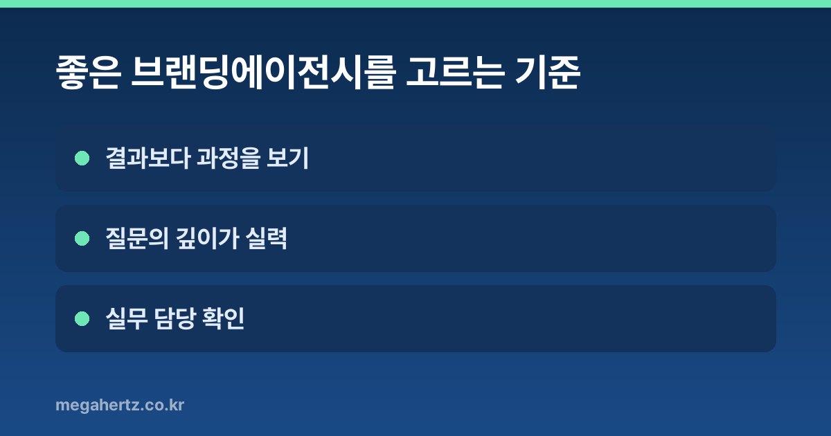 좋은 브랜딩에이전시를 고르는 기준