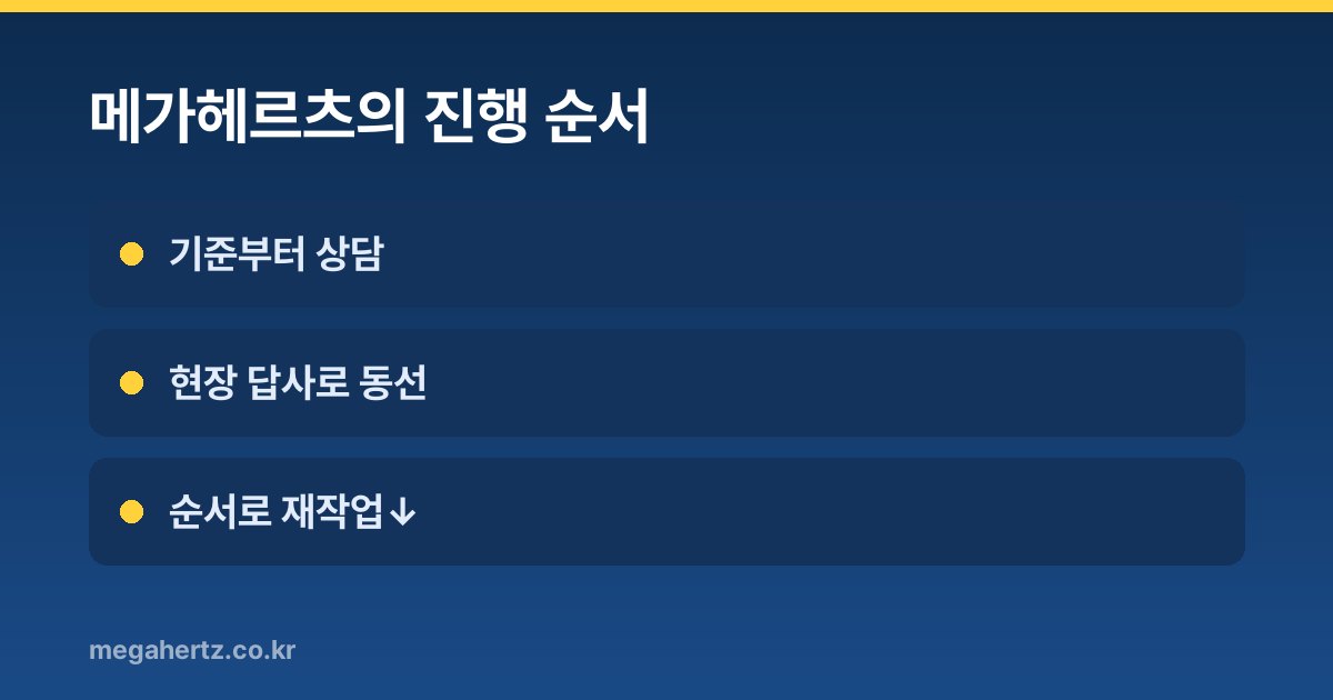 메가헤르츠의 진행 순서
