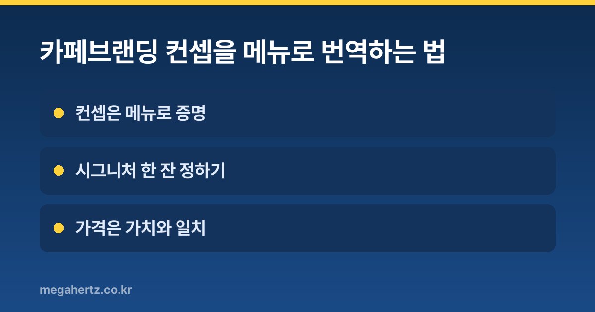 카페브랜딩 컨셉을 메뉴로 번역하는 법