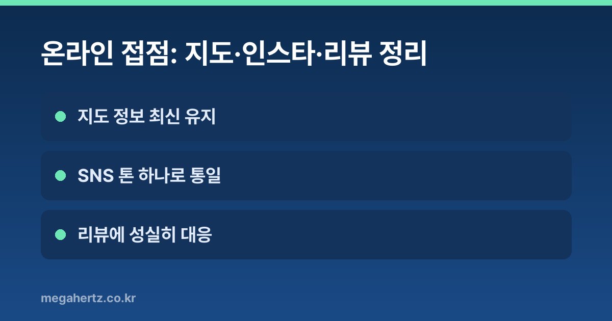 온라인 접점: 지도·인스타·리뷰 정리