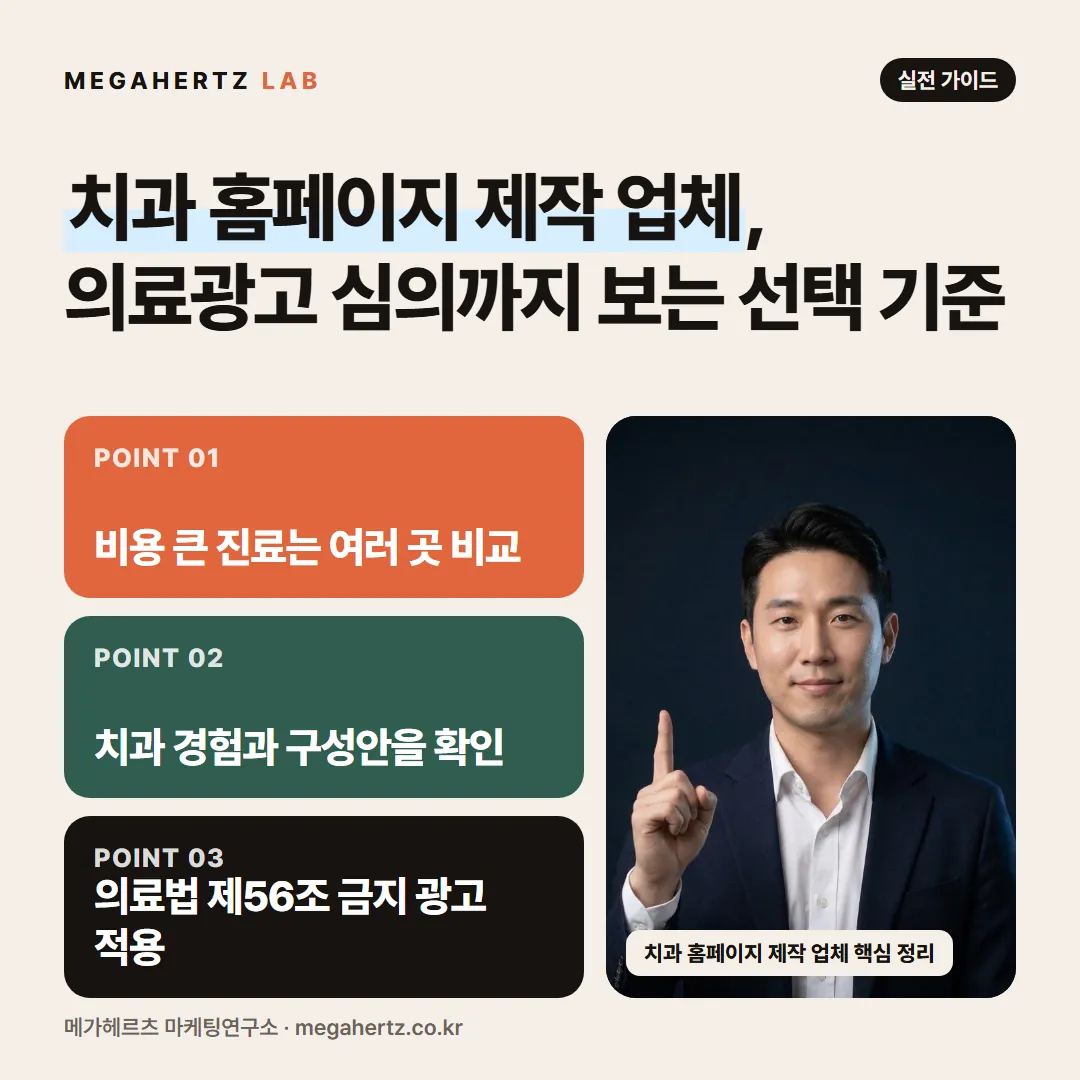 치과 홈페이지 제작 업체, 의료광고 심의까지 보는 선택 기준