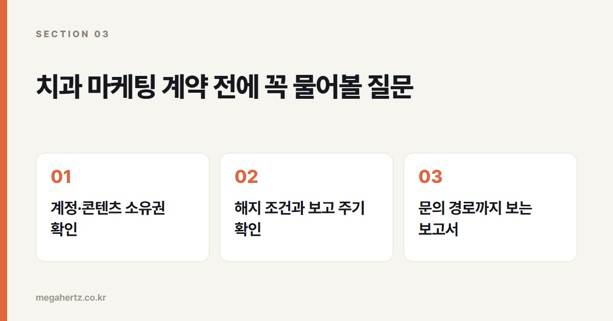 치과 마케팅 계약 전에 꼭 물어볼 질문