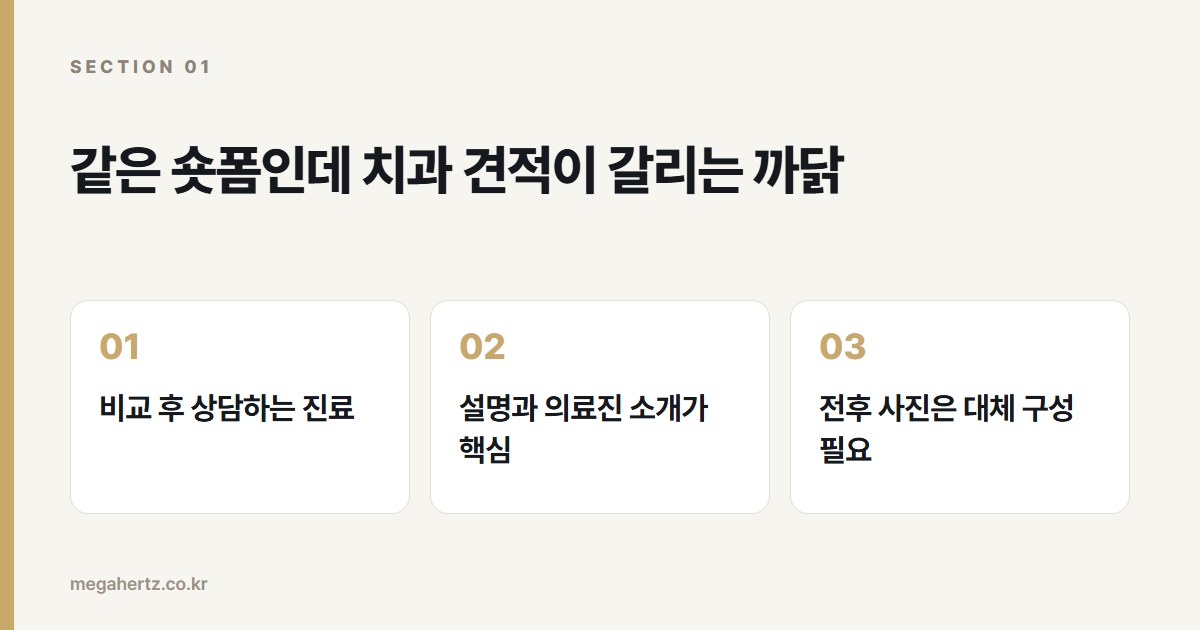 같은 숏폼인데 치과 견적이 갈리는 까닭