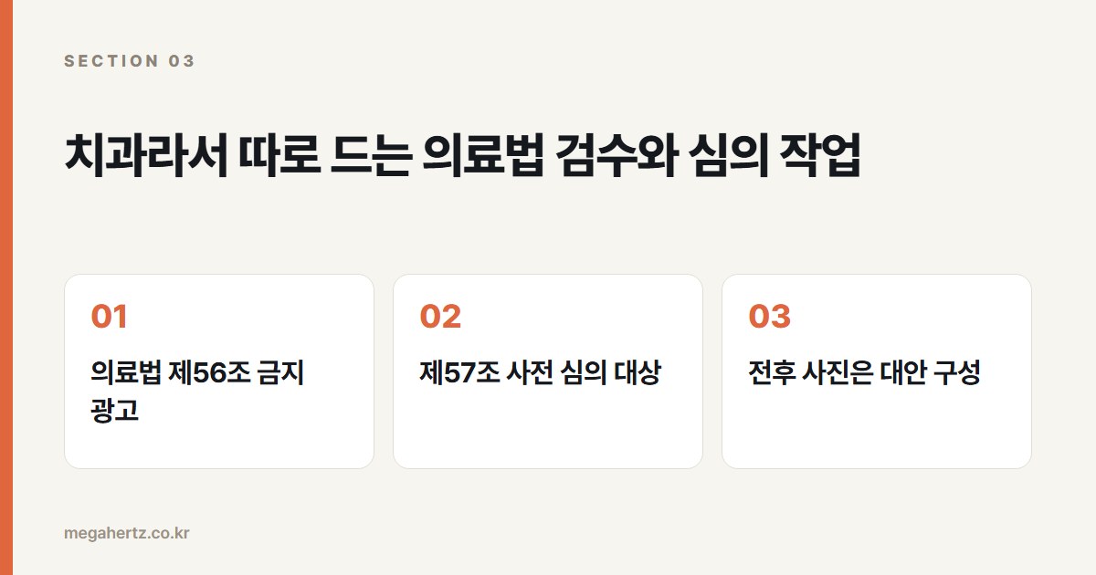치과라서 따로 드는 의료법 검수와 심의 작업