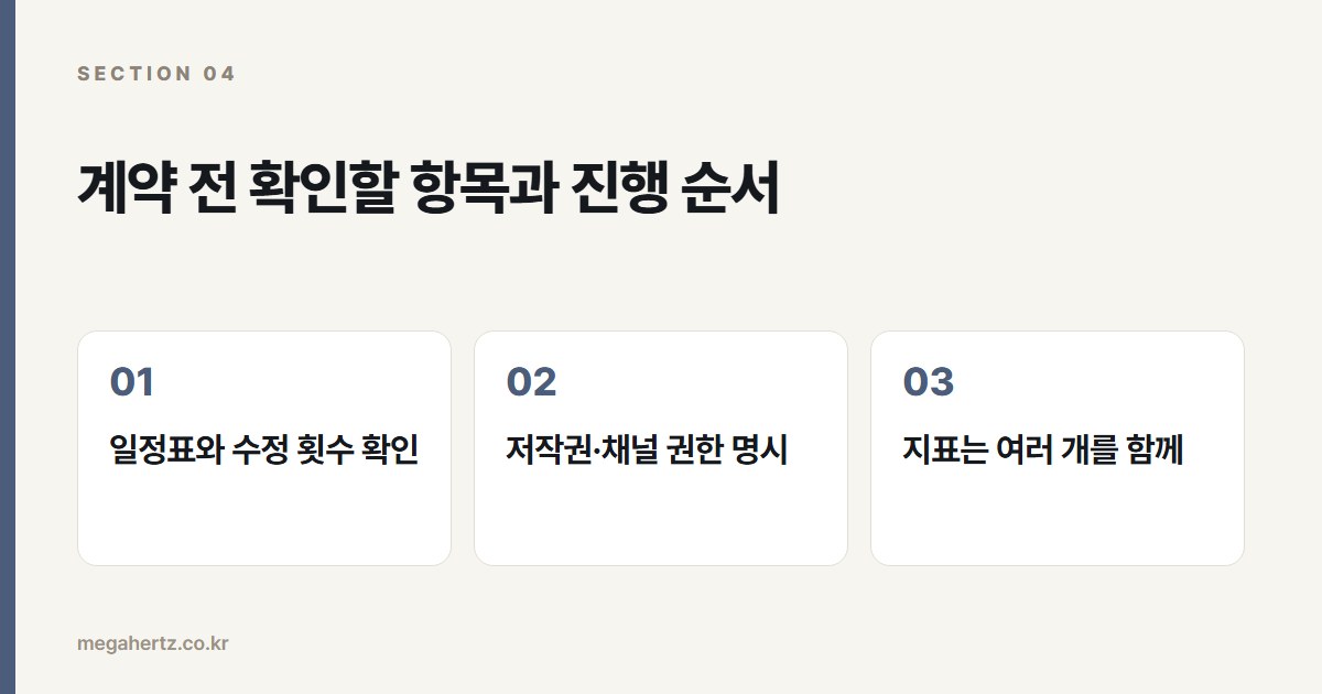 계약 전 확인할 항목과 진행 순서