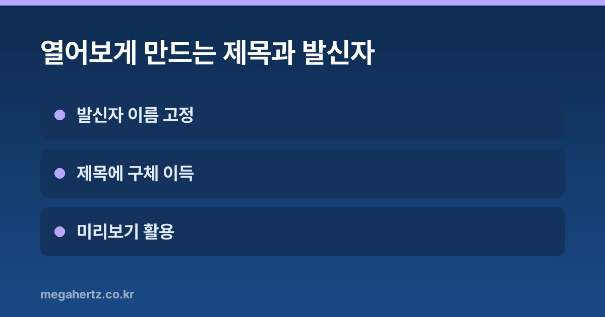열어보게 만드는 제목과 발신자