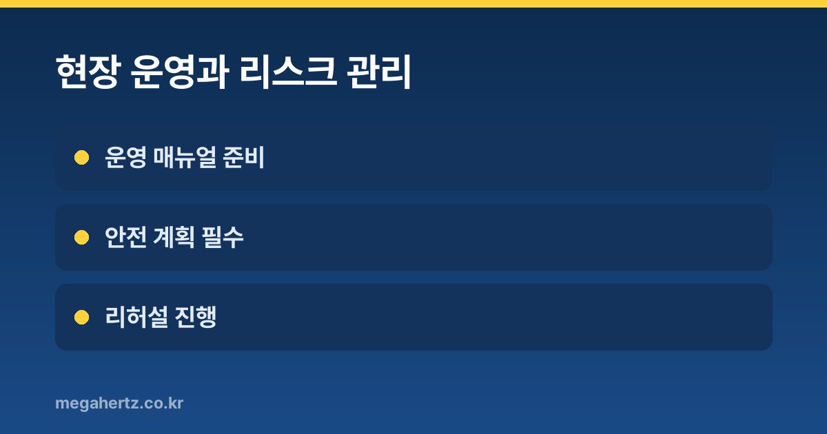 현장 운영과 리스크 관리