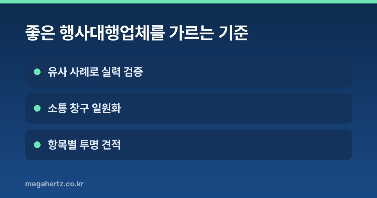 좋은 행사대행업체를 가르는 기준