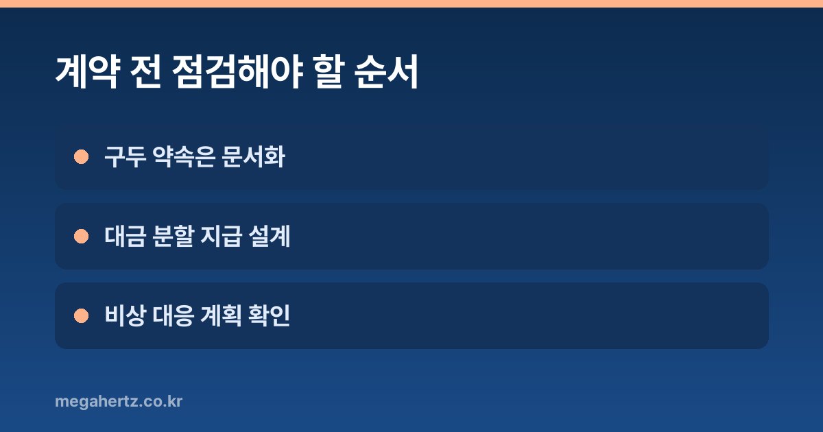 계약 전 점검해야 할 순서