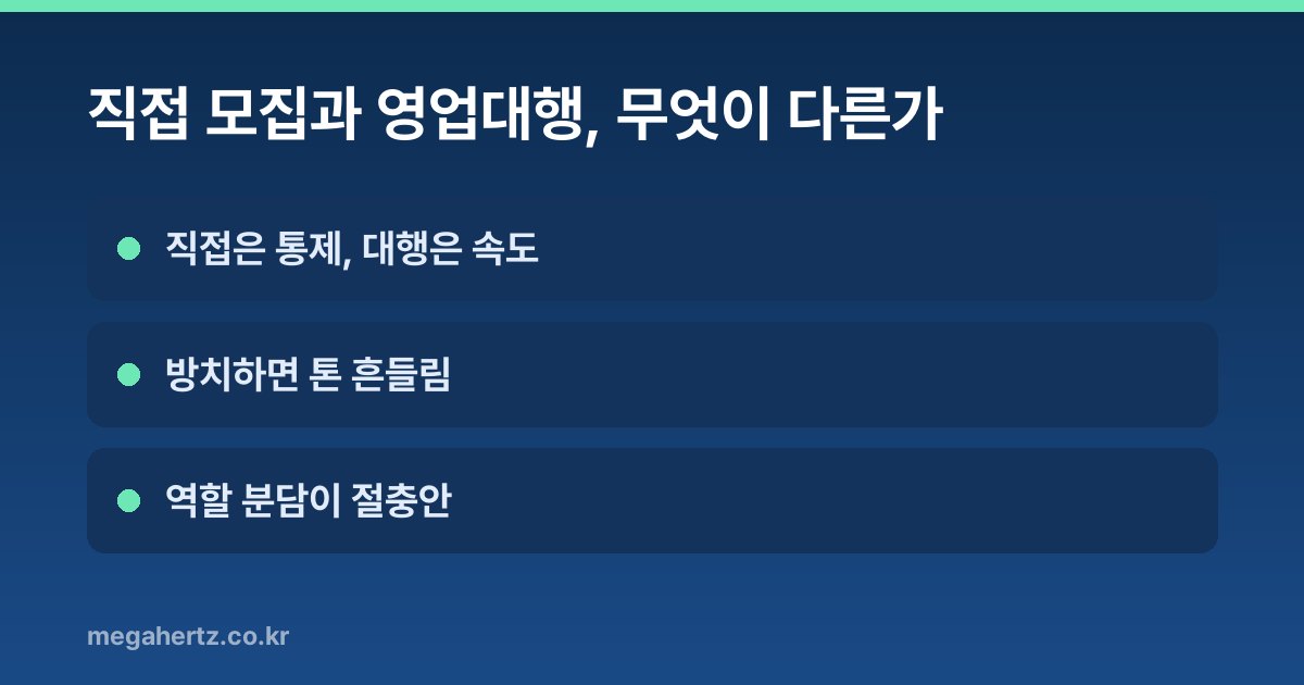 직접 모집과 영업대행, 무엇이 다른가