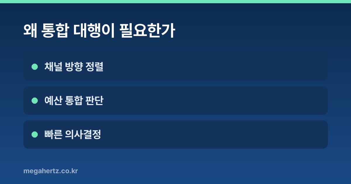 왜 통합 대행이 필요한가