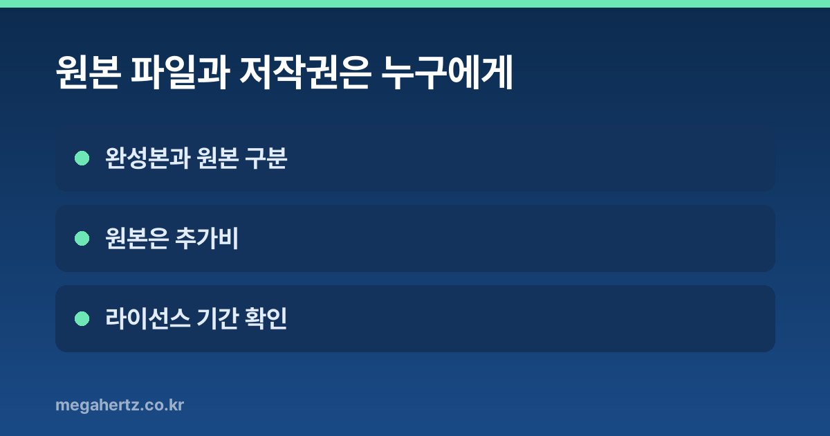 원본 파일과 저작권은 누구에게