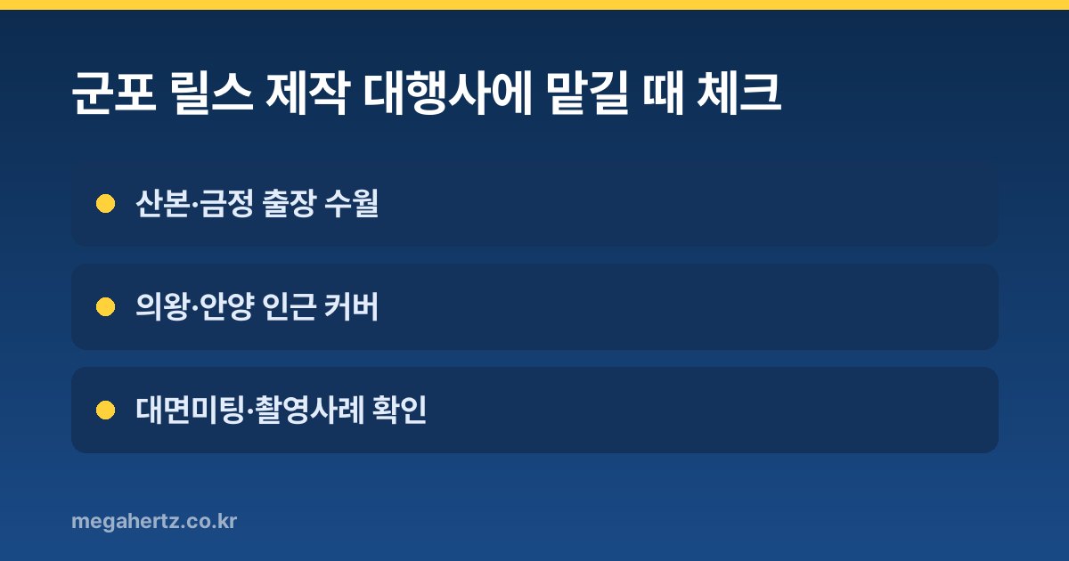 군포 릴스 제작 대행사에 맡길 때 체크