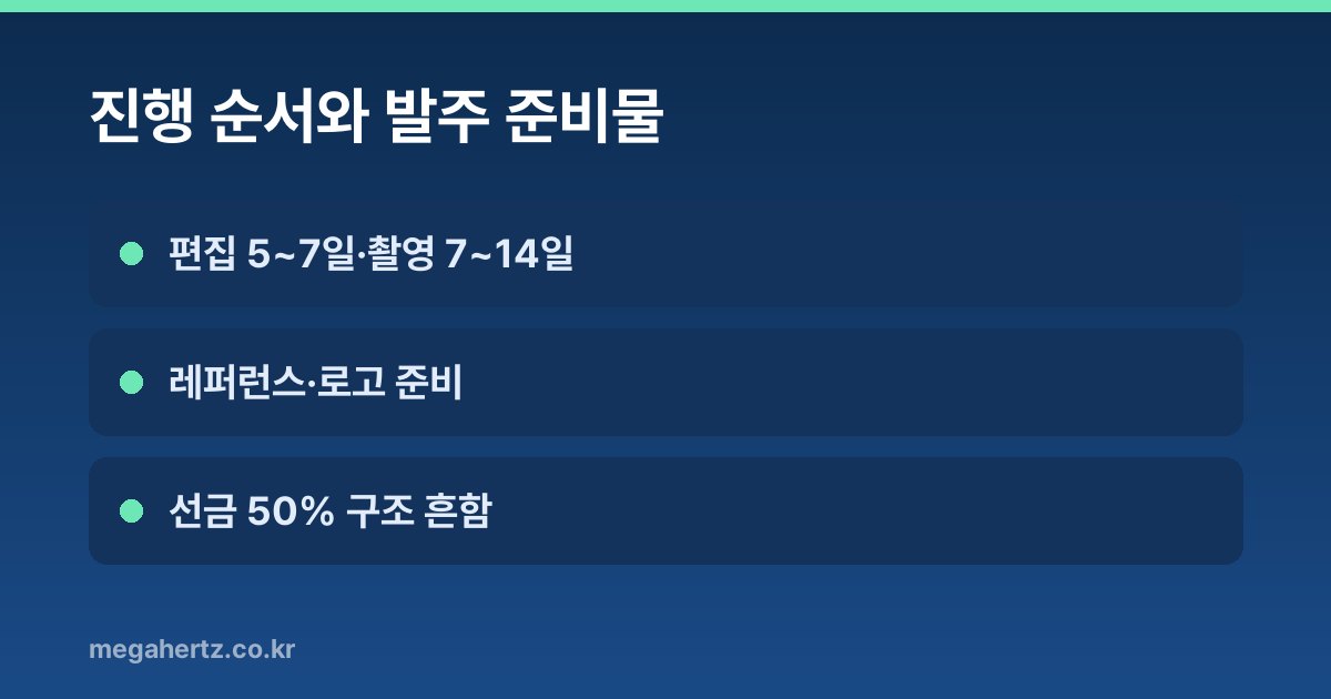 진행 순서와 발주 준비물