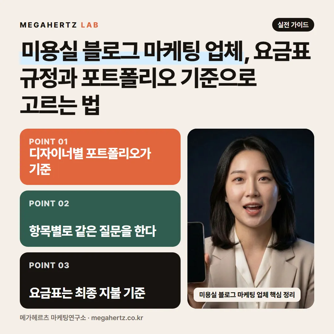미용실 블로그 마케팅 업체, 요금표 규정과 포트폴리오 기준으로 고르는 법
