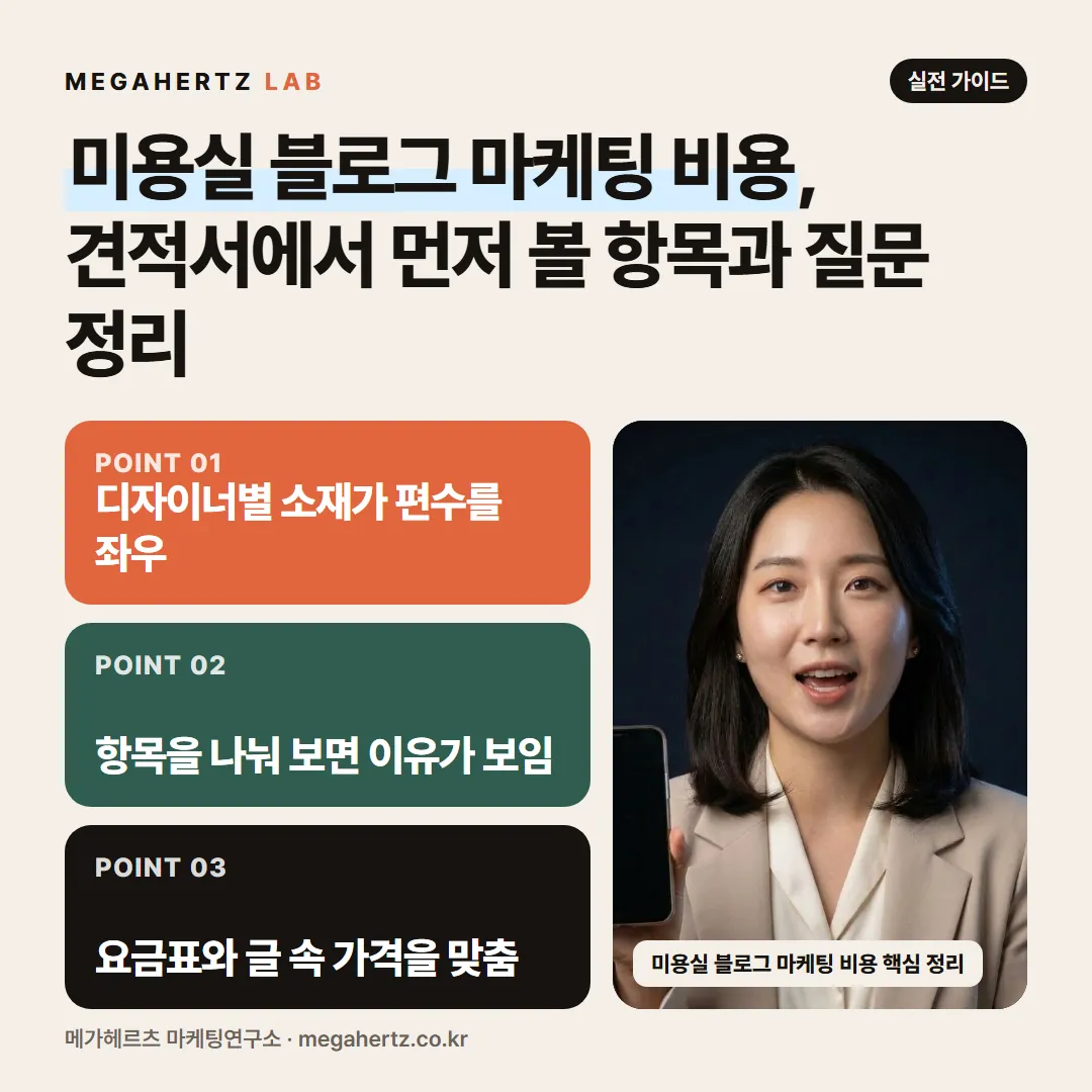 미용실 블로그 마케팅 비용, 견적서에서 먼저 볼 항목과 질문 정리