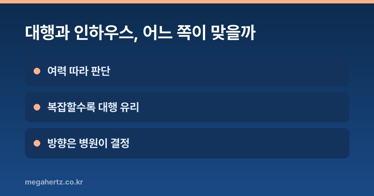 대행과 인하우스, 어느 쪽이 맞을까