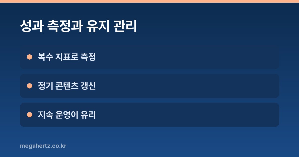 성과 측정과 유지 관리