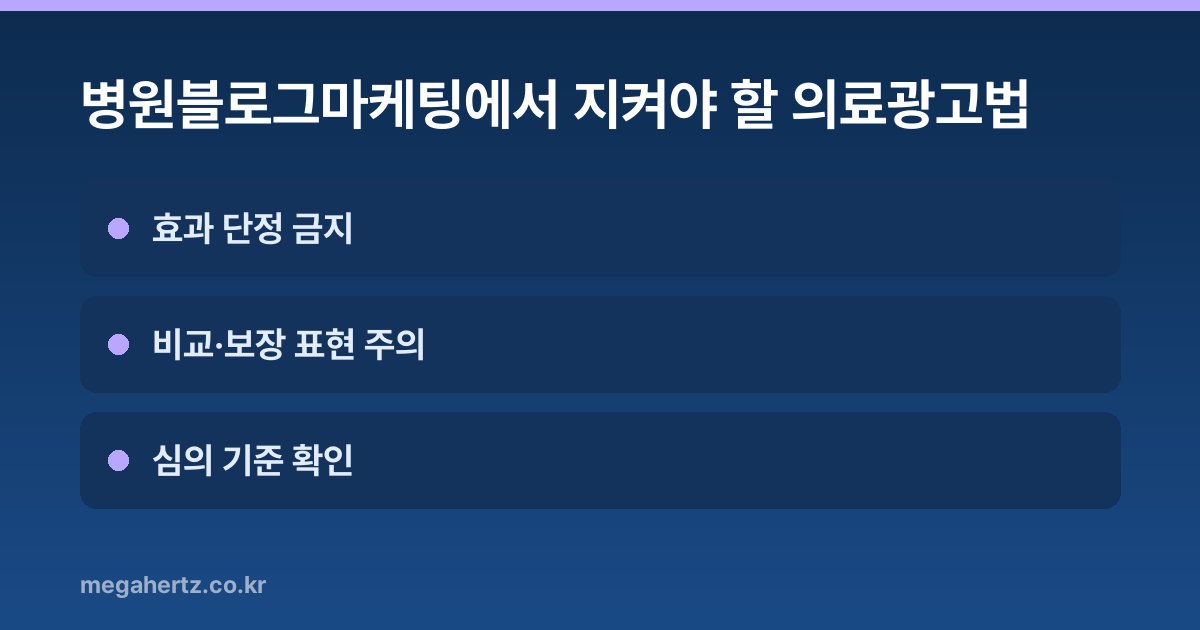 병원블로그마케팅에서 지켜야 할 의료광고법