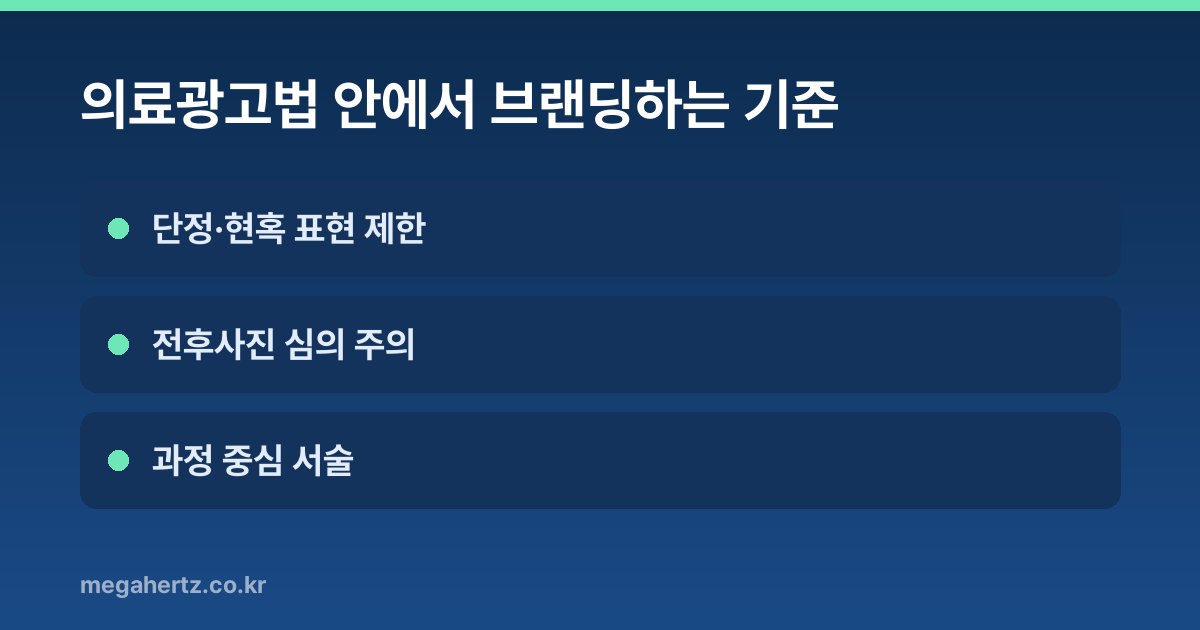 의료광고법 안에서 브랜딩하는 기준