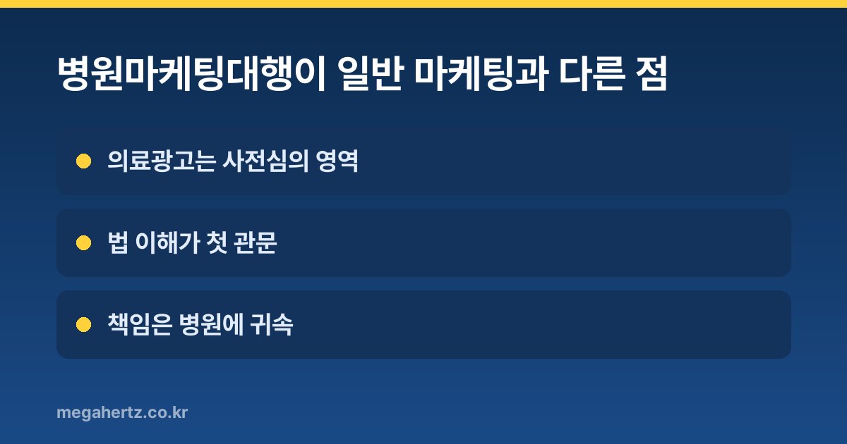 병원마케팅대행이 일반 마케팅과 다른 점