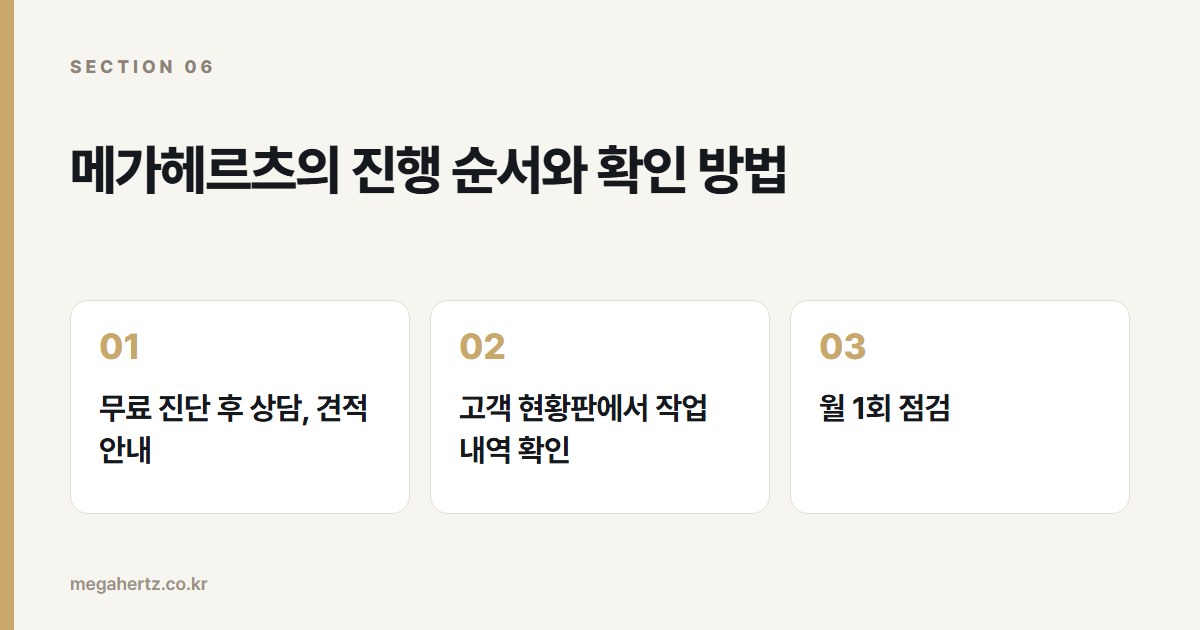 메가헤르츠의 진행 순서와 확인 방법