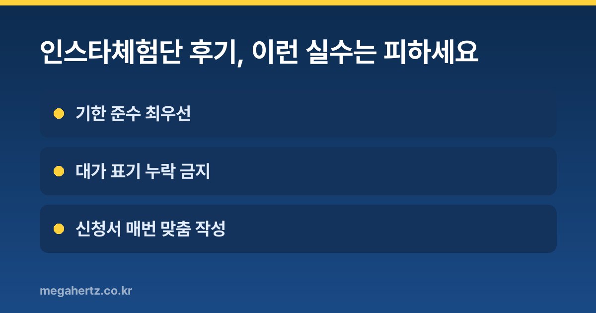 인스타체험단 후기, 이런 실수는 피하세요