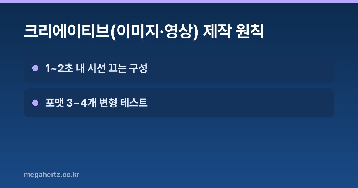 크리에이티브(이미지·영상) 제작 원칙