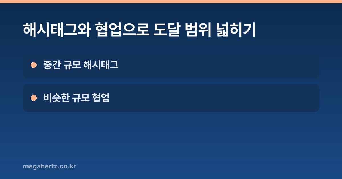 해시태그와 협업으로 도달 범위 넓히기