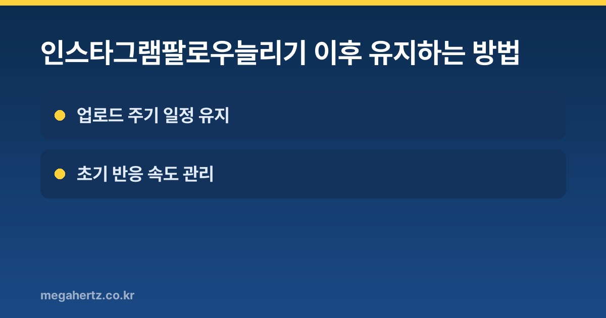 인스타그램팔로우늘리기 이후 유지하는 방법