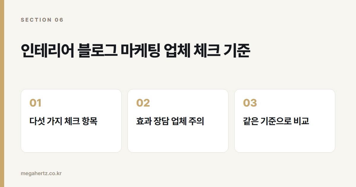 인테리어 블로그 마케팅 업체 체크 기준