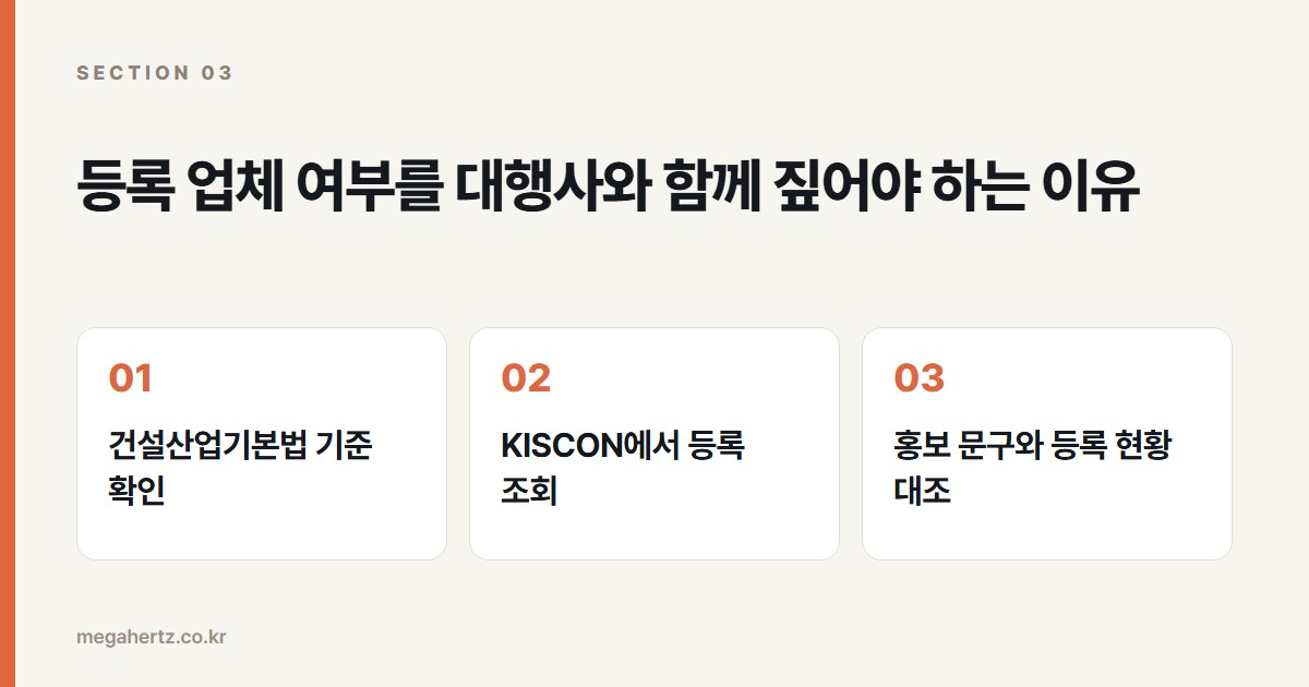 등록 업체 여부를 대행사와 함께 짚어야 하는 이유