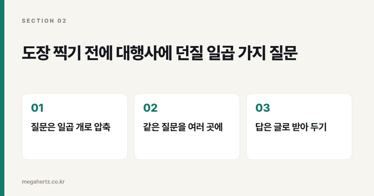 도장 찍기 전에 대행사에 던질 일곱 가지 질문