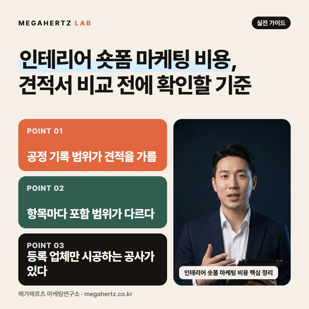 인테리어 숏폼 마케팅 비용, 견적서 비교 전에 확인할 기준