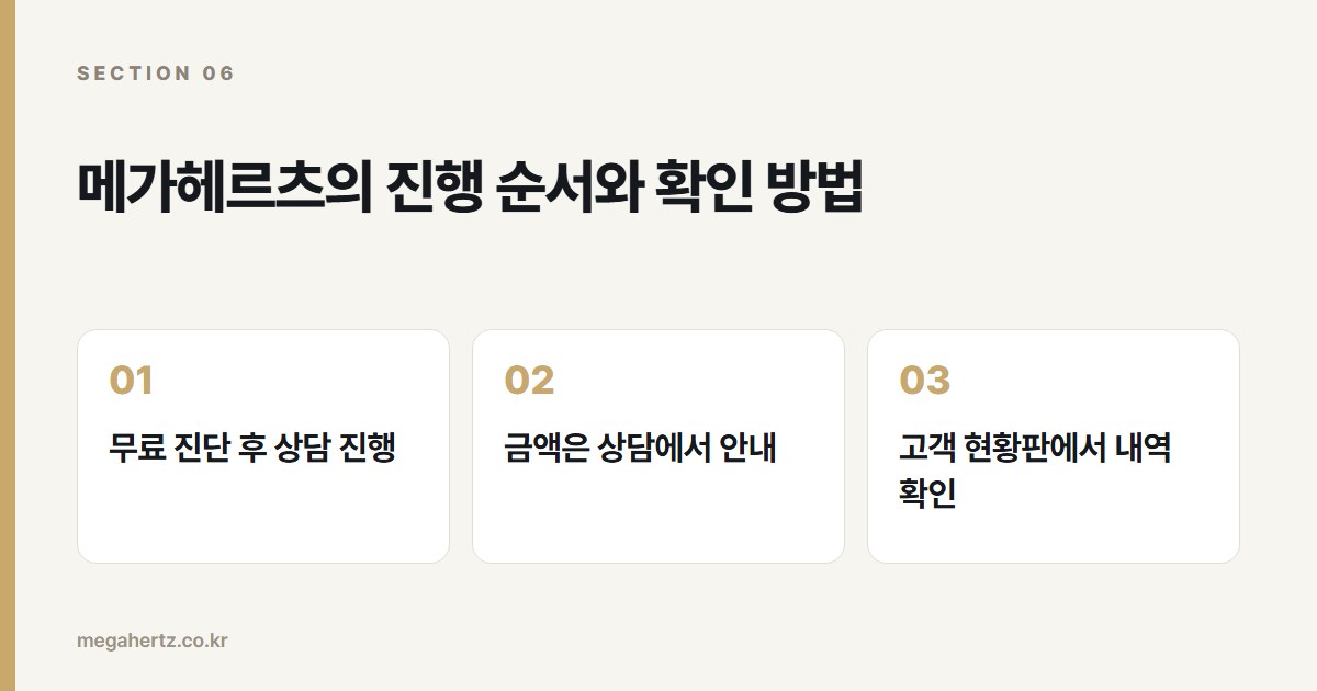 메가헤르츠의 진행 순서와 확인 방법
