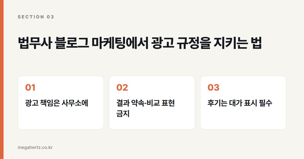 법무사 블로그 마케팅에서 광고 규정을 지키는 법