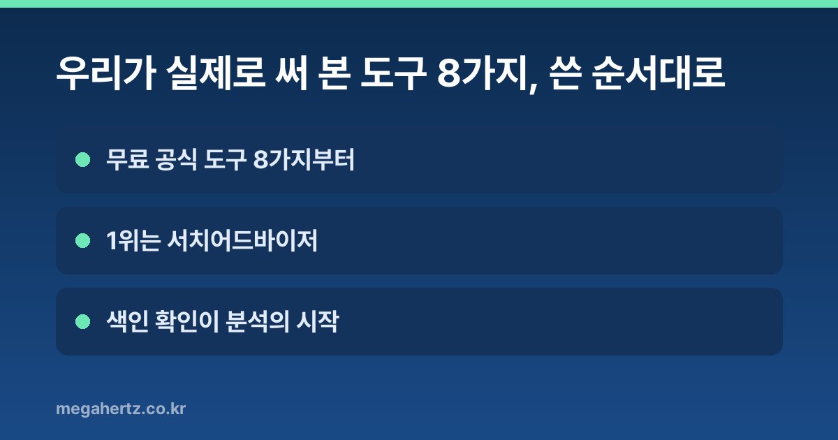 우리가 실제로 써 본 도구 8가지, 쓴 순서대로