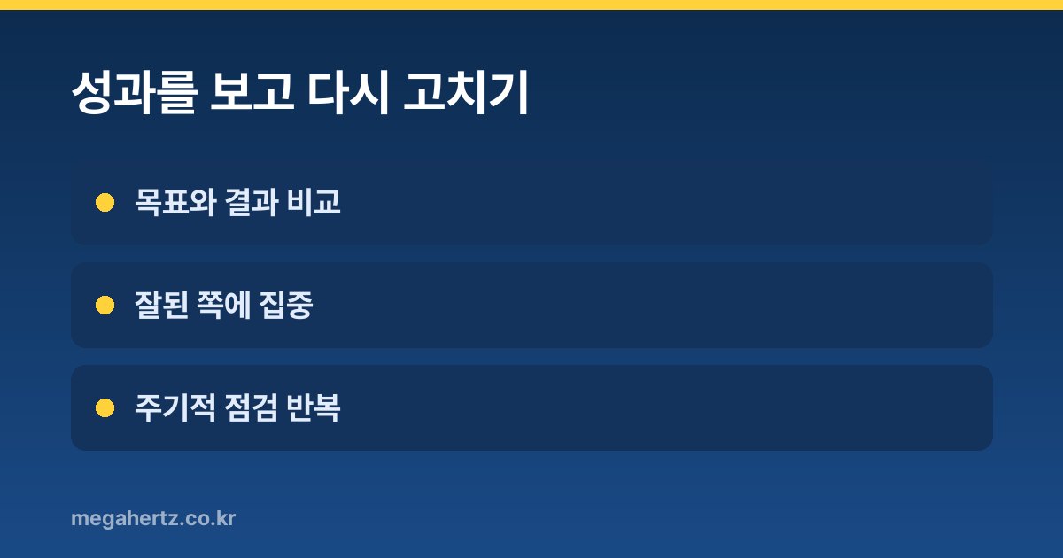 성과를 보고 다시 고치기