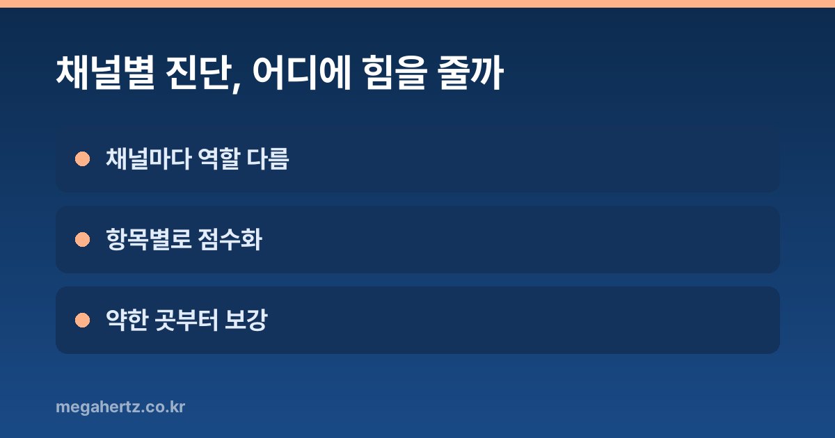 채널별 진단, 어디에 힘을 줄까