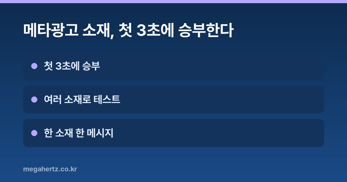 메타광고 소재, 첫 3초에 승부한다