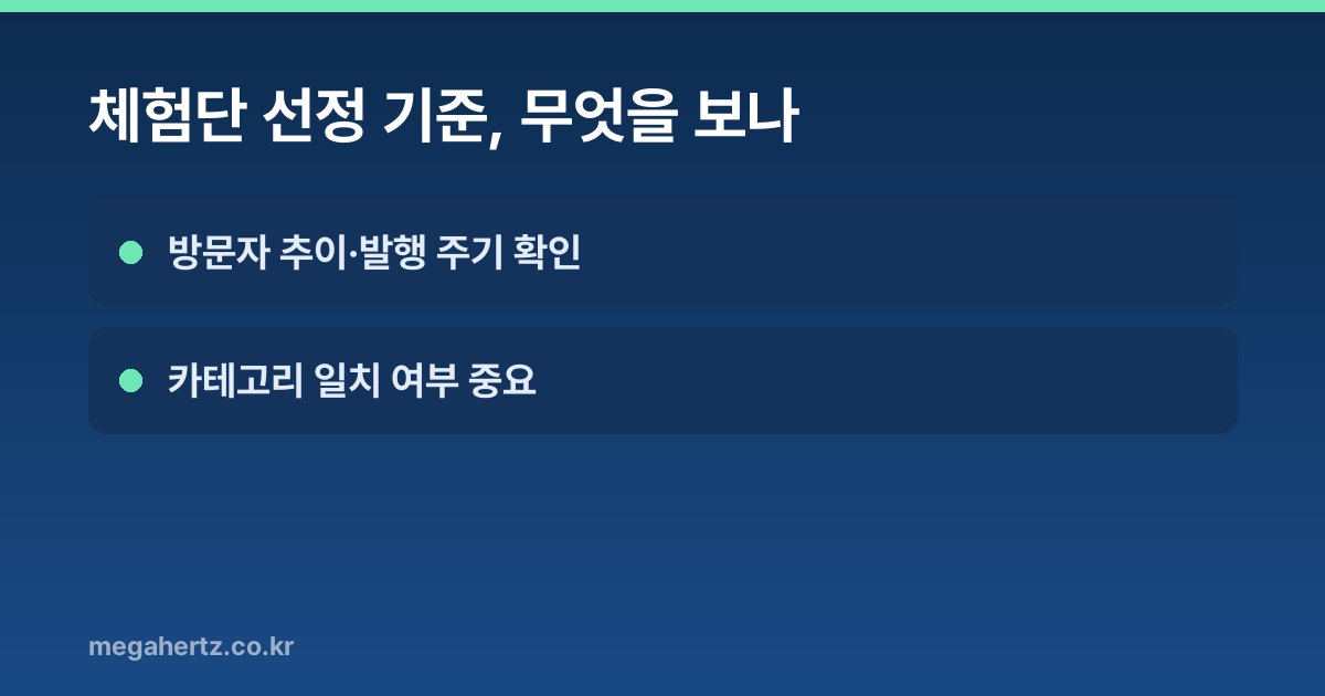 체험단 선정 기준, 무엇을 보나