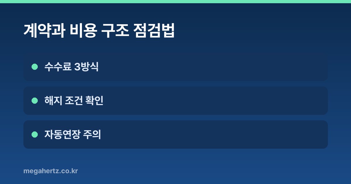 계약과 비용 구조 점검법