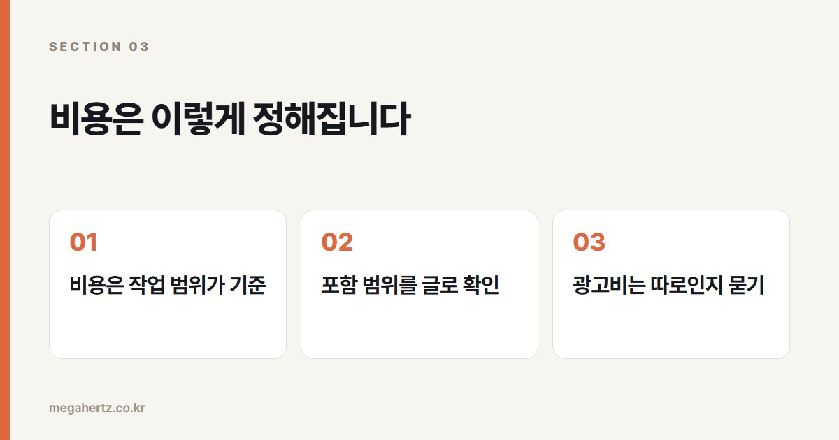 비용은 이렇게 정해집니다
