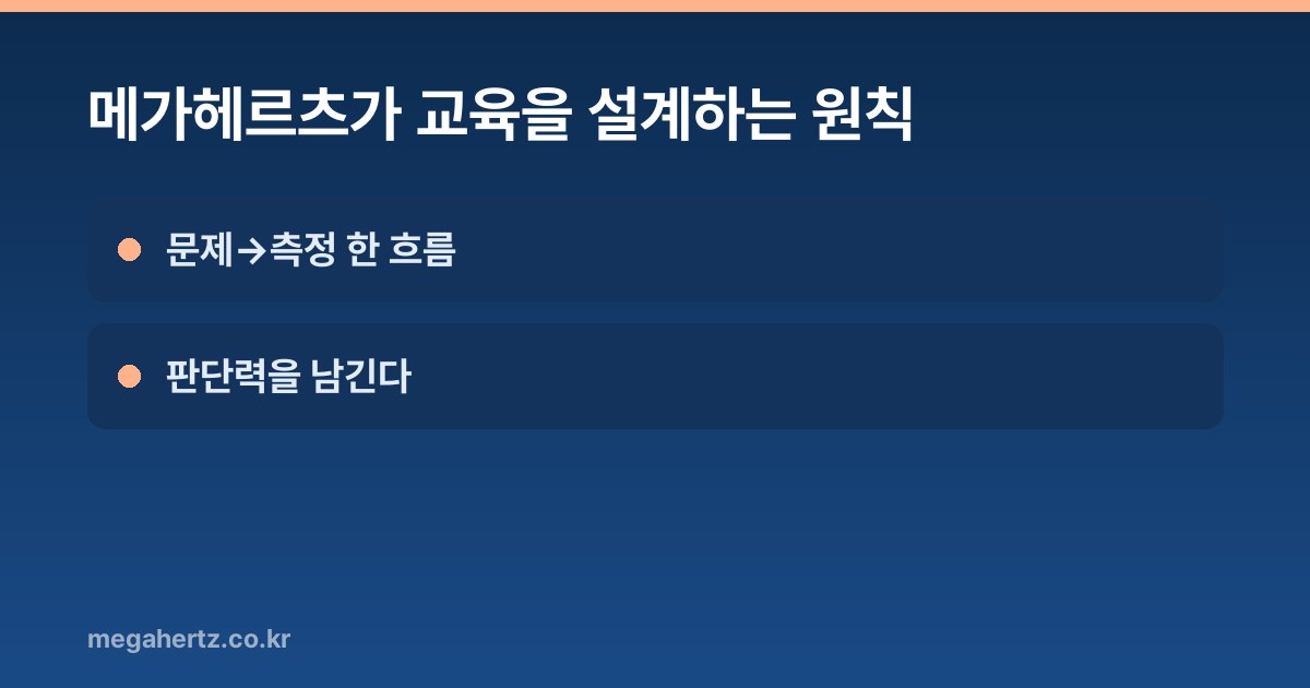 메가헤르츠가 교육을 설계하는 원칙
