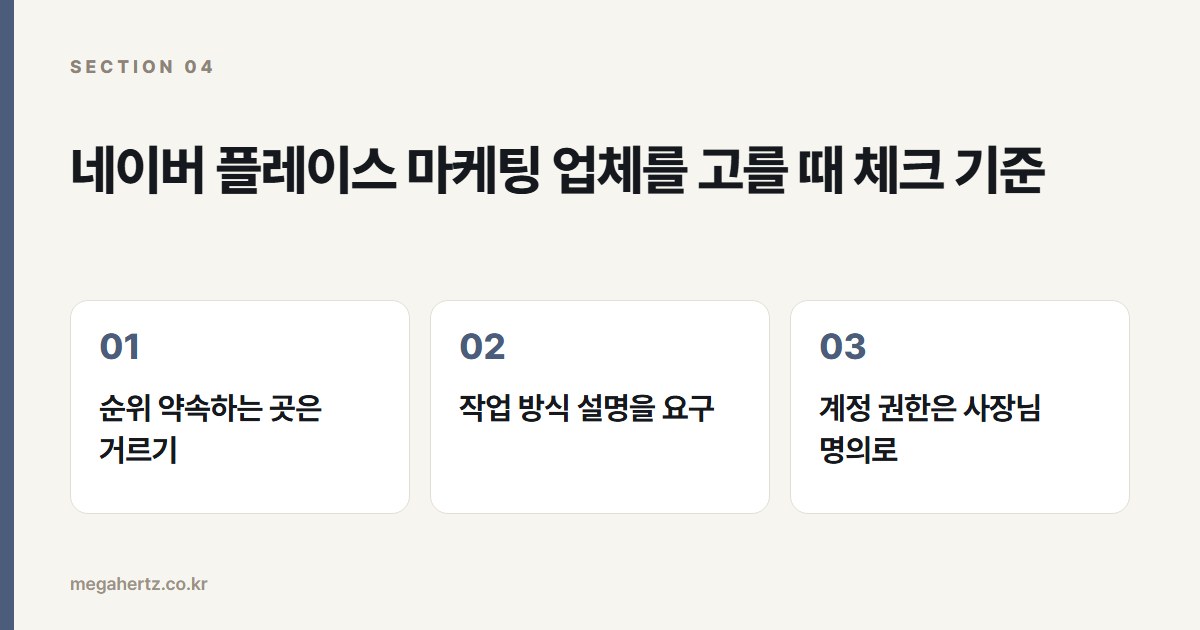 네이버 플레이스 마케팅 업체를 고를 때 체크 기준